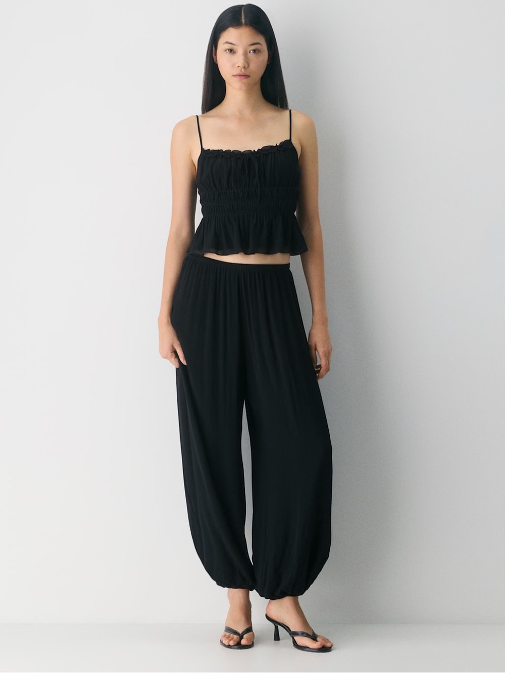 Wilfred Black Balloon Genie Style Pants Size S